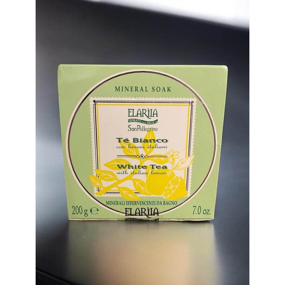 ELARIIA White Tea with Italian Lemon Mineral Bath Soak 7.0 fl.oz. New in Box